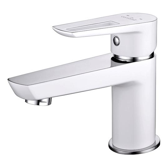 Cersanit S951-047 - Valamu kraan MILLE 13,4 cm valge + äravool