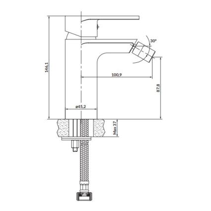 Cersanit S951-316 - Bidee kraan CREA must