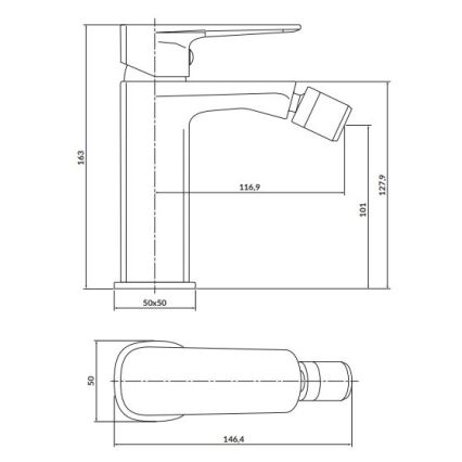 Cersanit S951-379 - Bidee kraan LARGA must