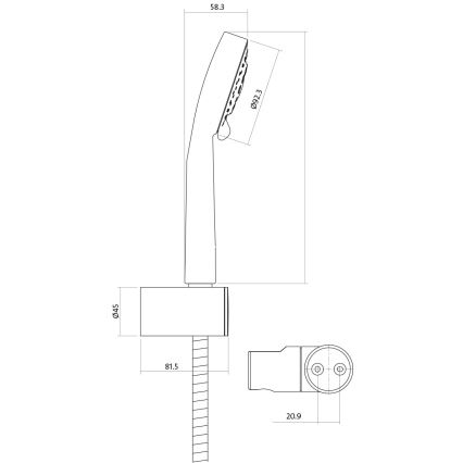 Cersanit S952-003 -Vannikomplekt koos kraaniga + valamu kraan MILLE läikiv kroom