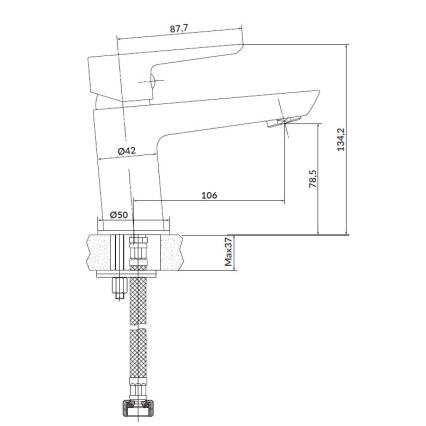 Cersanit S952-003 - Vannikomplekt segistiga + MILLE valamu segisti, läikiv kroom