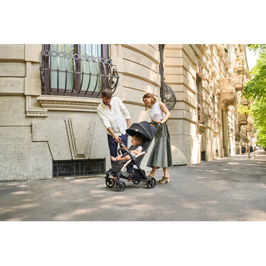 Chicco - Käru GOODY XPLUS Black Re_Lux Eco+ + jooksuratas ALL AROUND