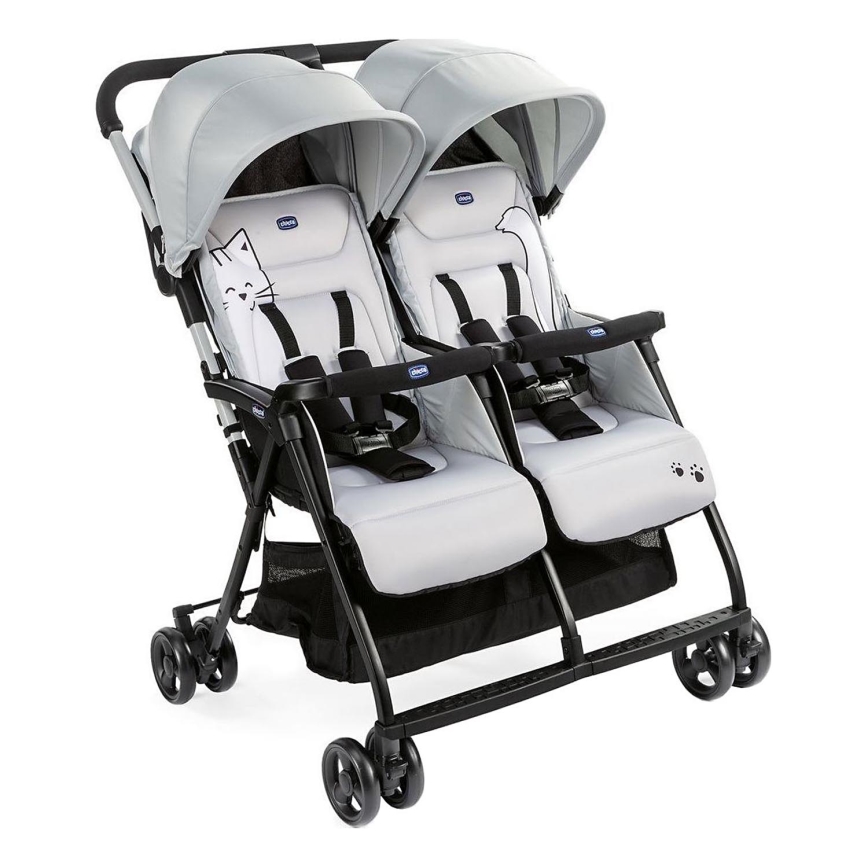 Chicco - Käru kaksikutele OHLALA TWIN Silver Kass hõbedane
