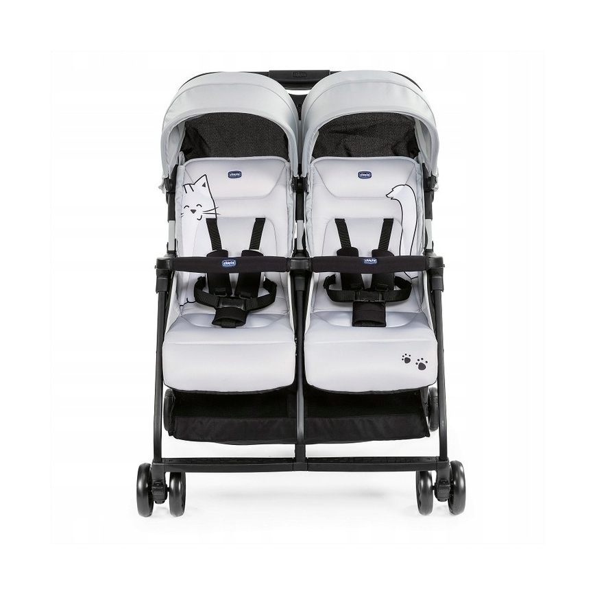 Chicco - Käru kaksikutele OHLALA TWIN Silver Kass hõbedane