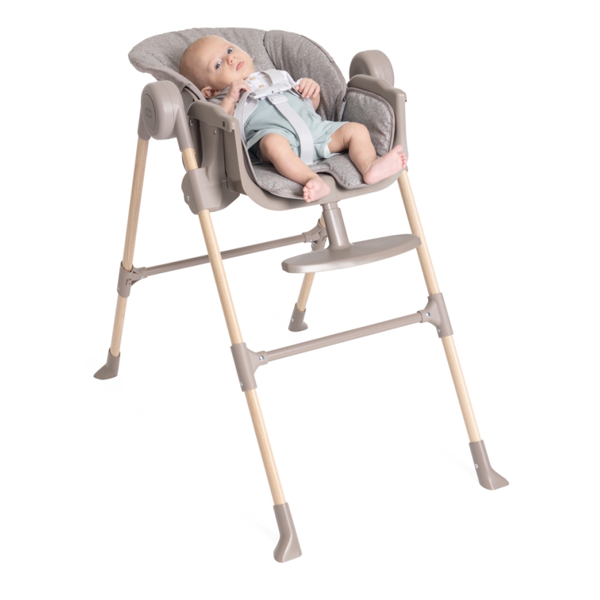 Chicco - Laste söögitool Polly Essential - hall/pruun