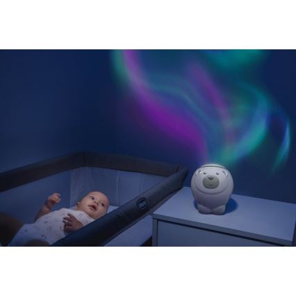 Chicco - Projektor lastele 2in1 POLAR BEAR 3xAA beež