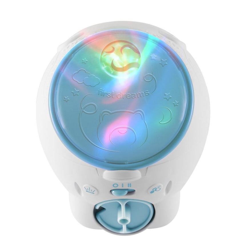 Chicco - Projektor lastele 2in1 POLAR BEAR 3xAA sinine