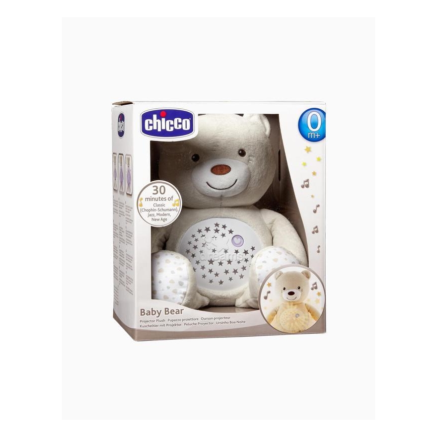 Chicco - Projektor meloodiaga BABY BEAR 3xAAA beež