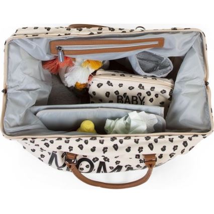 Childhome - Beebitarvete kott MOMMY BAG leopardi muster