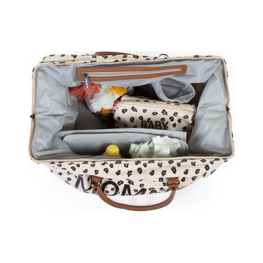 Childhome - Beebitarvete kott MOMMY BAG leopardi muster