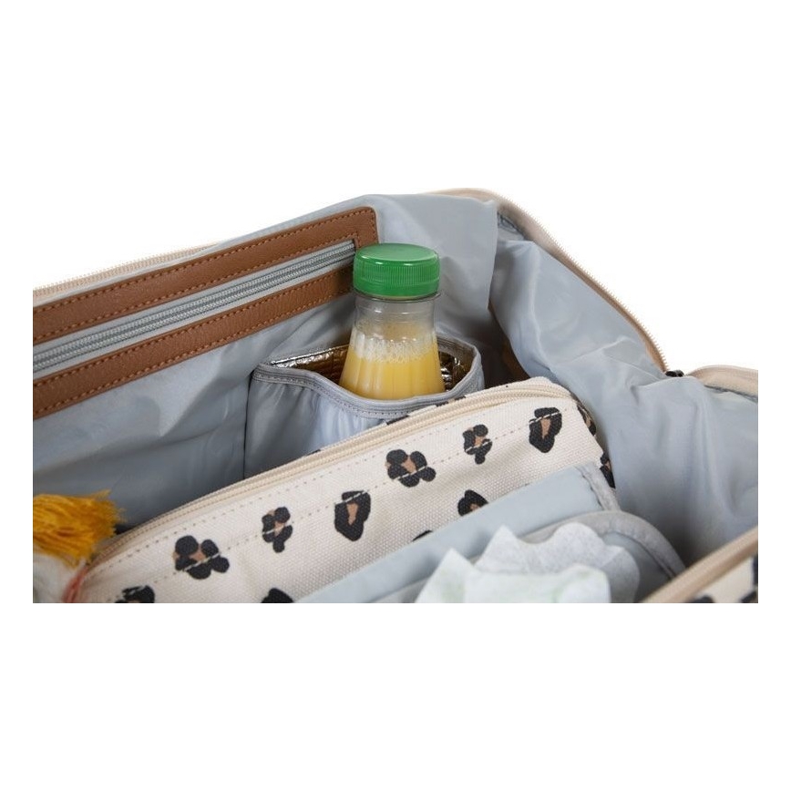 Childhome - Beebitarvete kott MOMMY BAG leopardi muster