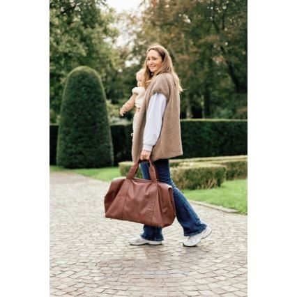 Childhome - Mähkmekott MOMMY BAG LEATHER pruun