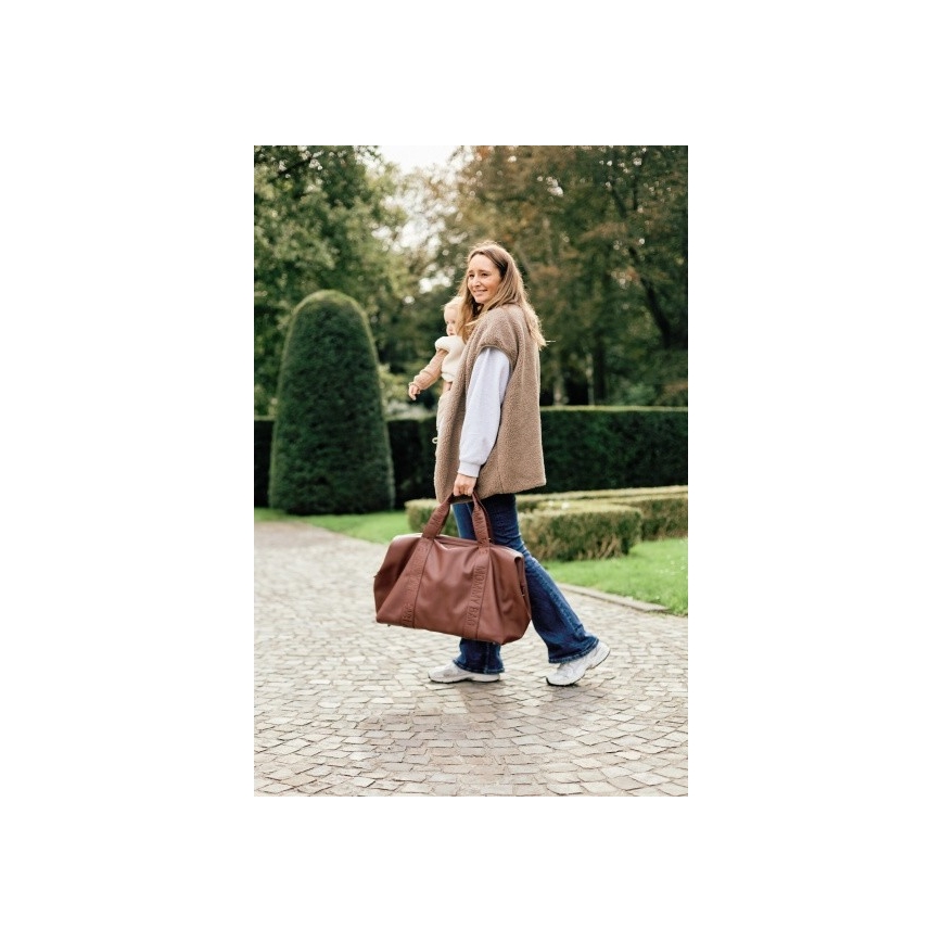 Childhome - Mähkmekott MOMMY BAG LEATHER pruun