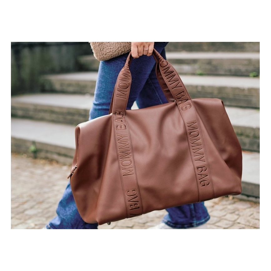 Childhome - Mähkmekott MOMMY BAG LEATHER pruun