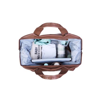 Childhome - Mähkmekott MOMMY BAG LEATHER pruun