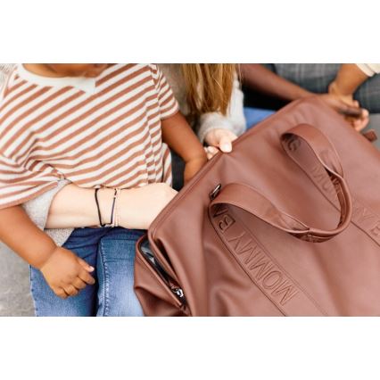 Childhome - Mähkmekott MOMMY BAG LEATHER pruun