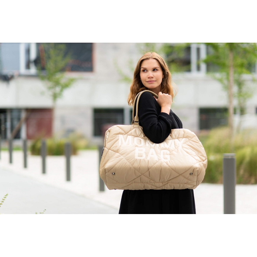 Childhome - Mähkmekott MOMMY BAG PUFFERED beež