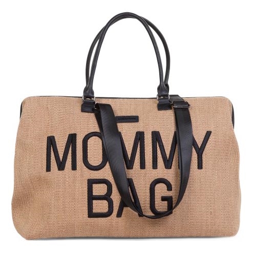 Childhome - Mähkmekott MOMMY BAG RAFFIA LOOK beež
