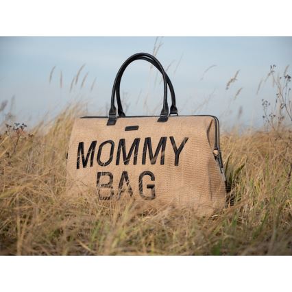 Childhome - Mähkmekott MOMMY BAG RAFFIA LOOK beež