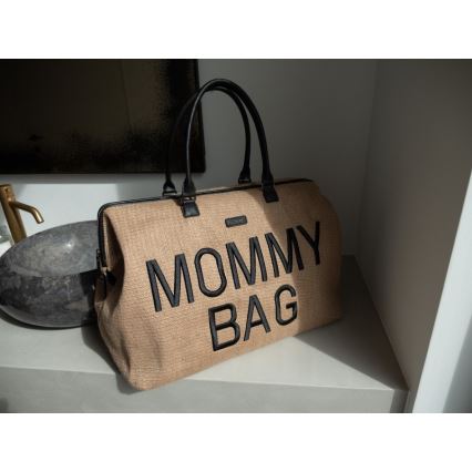 Childhome - Mähkmekott MOMMY BAG RAFFIA LOOK beež