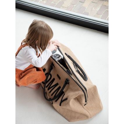 Childhome - Mähkmekott MOMMY BAG RAFFIA LOOK beež
