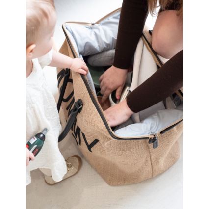 Childhome - Mähkmekott MOMMY BAG RAFFIA LOOK beež