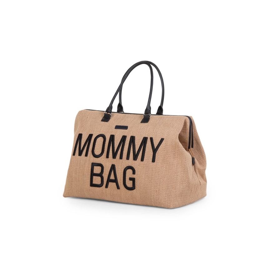 Childhome - Mähkmekott MOMMY BAG RAFFIA LOOK beež