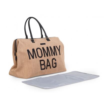 Childhome - Mähkmekott MOMMY BAG RAFFIA LOOK beež