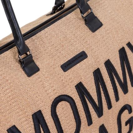 Childhome - Mähkmekott MOMMY BAG RAFFIA LOOK beež