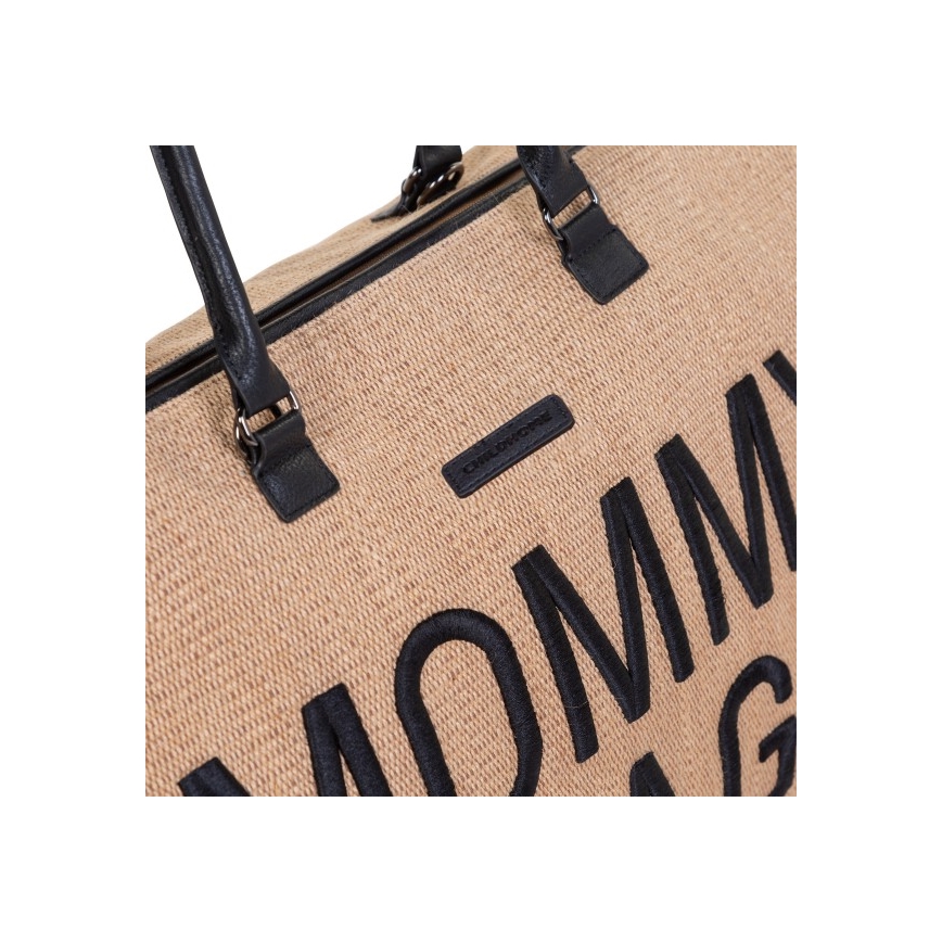 Childhome - Mähkmekott MOMMY BAG RAFFIA LOOK beež
