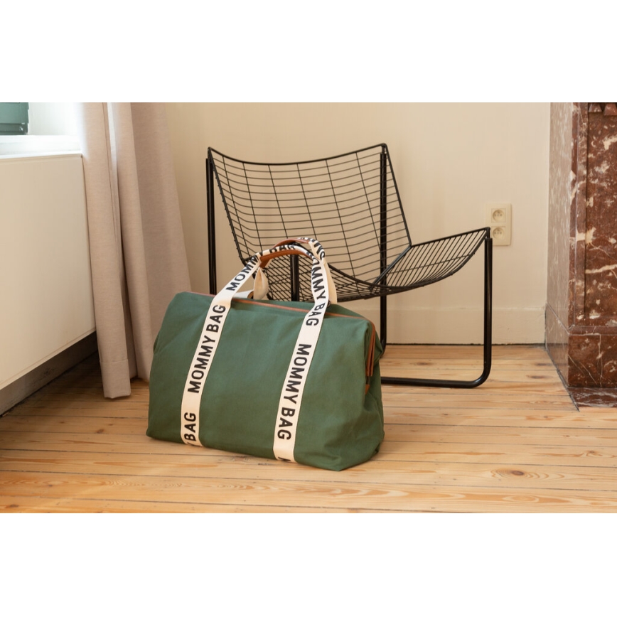 Childhome - Mähkmekott MOMMY BAG roheline