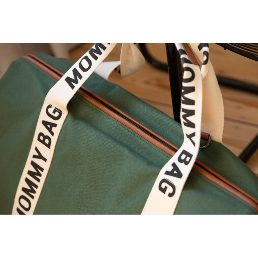 Childhome - Mähkmekott MOMMY BAG roheline