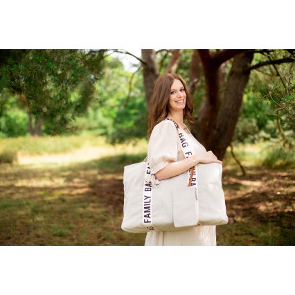 Childhome - Reisikott FAMILY BAG CANVAS valge