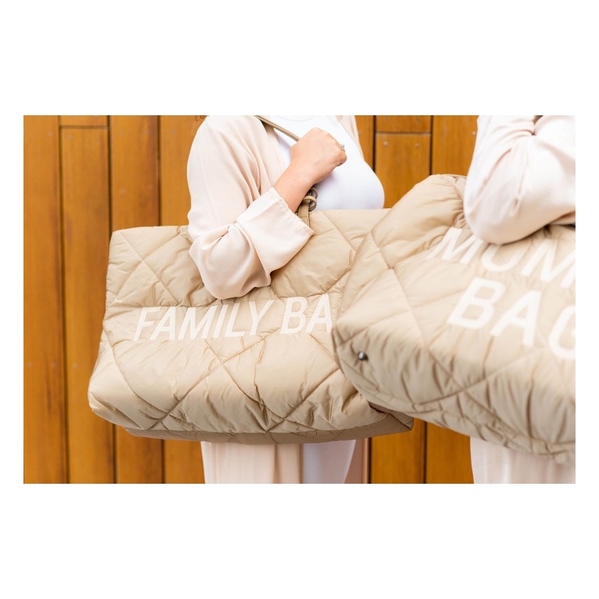 Childhome - Reisikott FAMILY BAG PUFFERED kreemikas