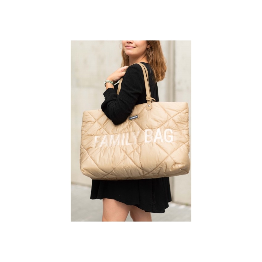 Childhome - Reisikott FAMILY BAG PUFFERED kreemikas