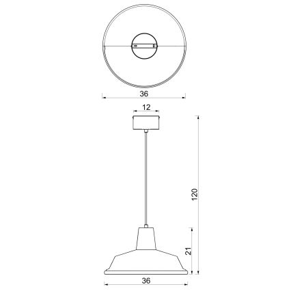 CLASS kaabliga ripatslühter, 1xE27/15W/230V, pronks