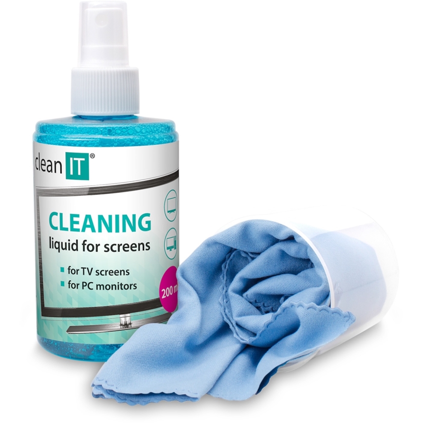 CLEAN IT CL-180 - Ekraani puhastusvahend koos lapiga 200 mm