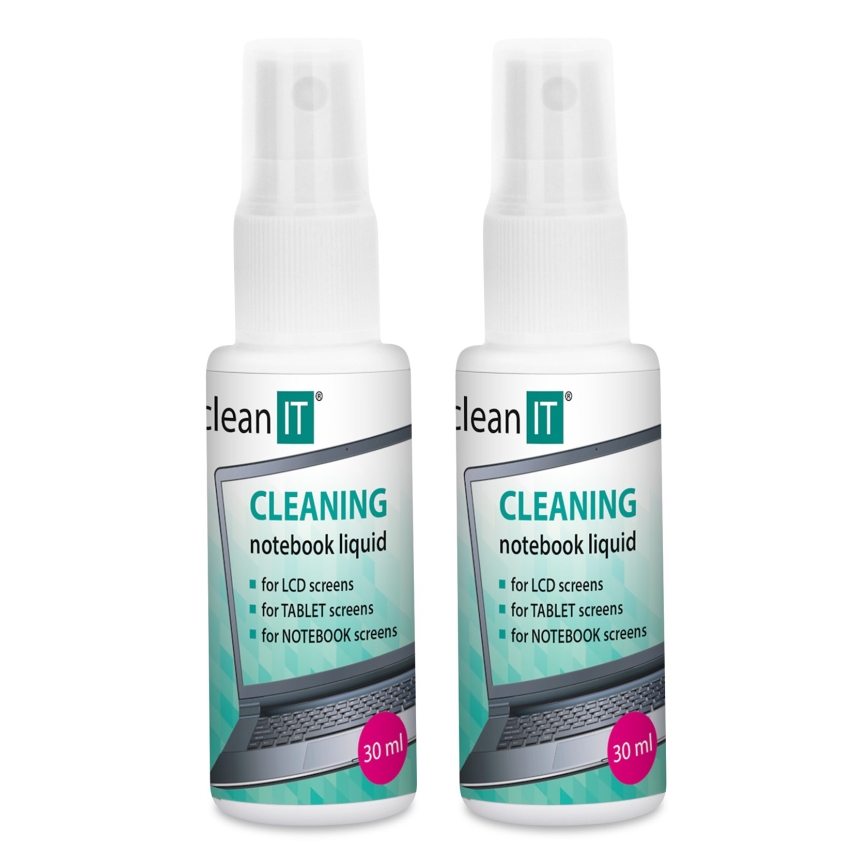 CLEAN IT CL-182 - Ekraani puhastusvahend koos lapiga 2x 30 mm