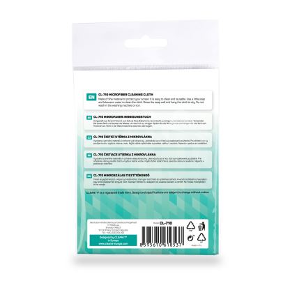 CLEAN IT CL-710 - Mikrofiiber puhastuslapp 19x19 cm sinine