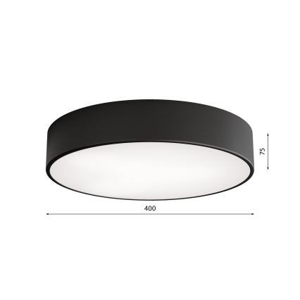 CLEO vannitoa laelamp anduriga 3xE27/24W/230V, läbimõõt 40 cm, must, IP54