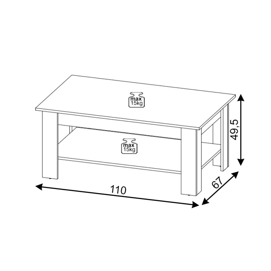 COCO Artisan-tamme kohvilaud