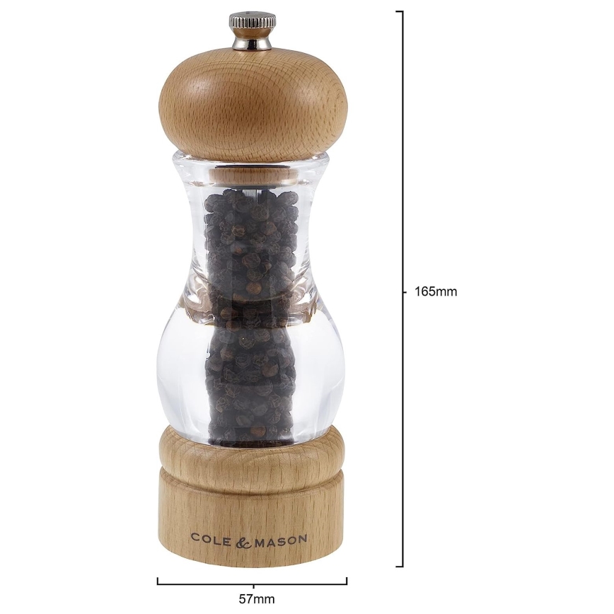 Cole&Mason - Soola- ja pipraveski komplekt BEECH 2 tk pöök 16,5 cm
