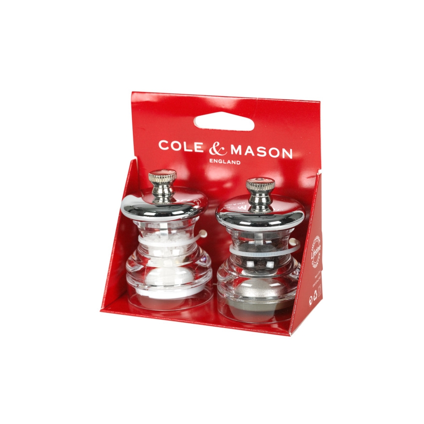Cole&Mason - Soola- ja pipraveski komplekt BUTTON 2 tk 6,5 cm