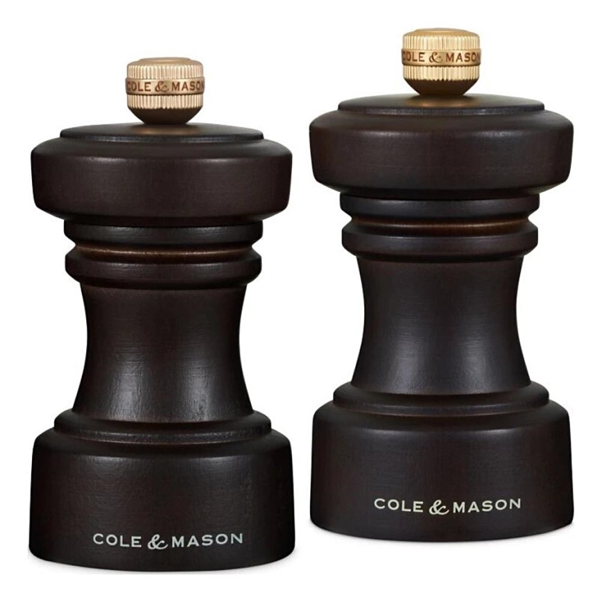 Cole&Mason - Soola- ja pipraveski komplekt HOXTON 2 tk 10,4 cm pöök/pruun