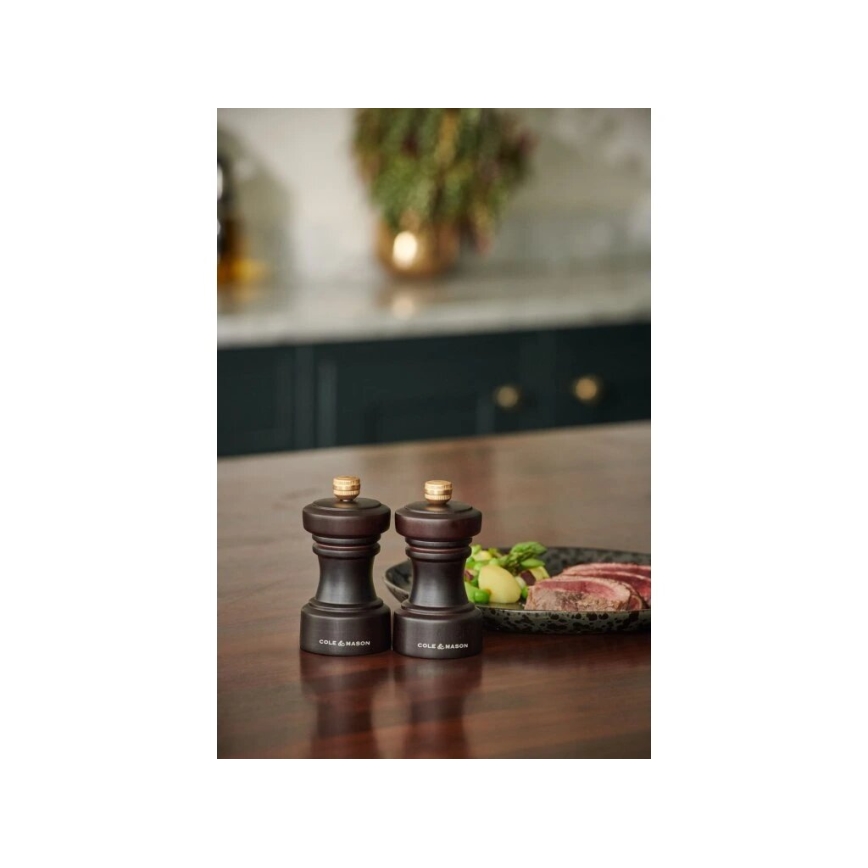 Cole&Mason - Soola- ja pipraveski komplekt HOXTON 2 tk 10,4 cm pöök/pruun