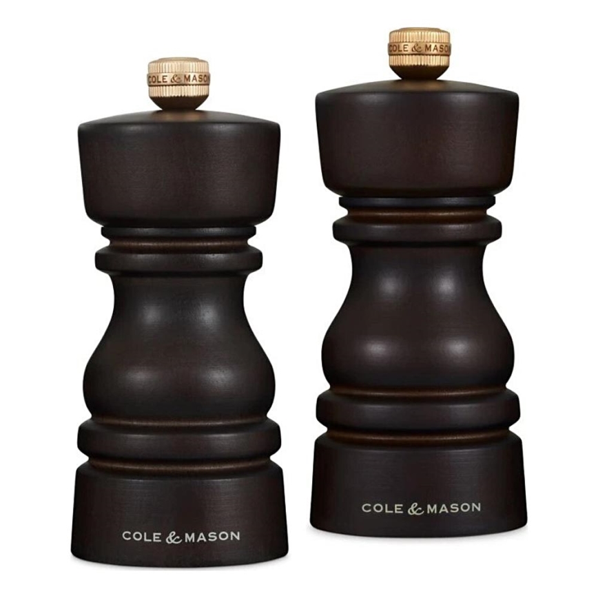 Cole&Mason - Soola- ja pipraveski komplekt LONDON 2 tk 13 cm pöök/pruun