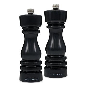 Cole&Mason - Soola- ja pipraveski komplekt LONDON 2 tk 18 cm pöök/must