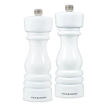 Cole&Mason - Soola- ja pipraveski komplekt LONDON 2 tk 18 cm pöök/valge