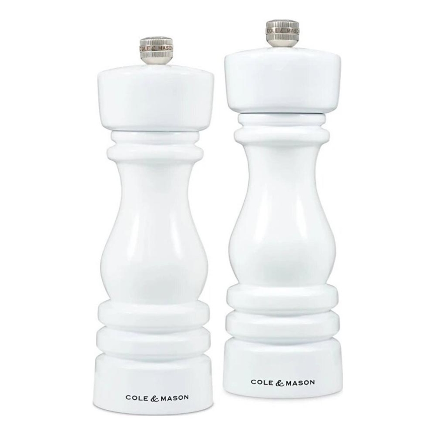 Cole&Mason - Soola- ja pipraveski komplekt LONDON 2 tk 18 cm pöök/valge