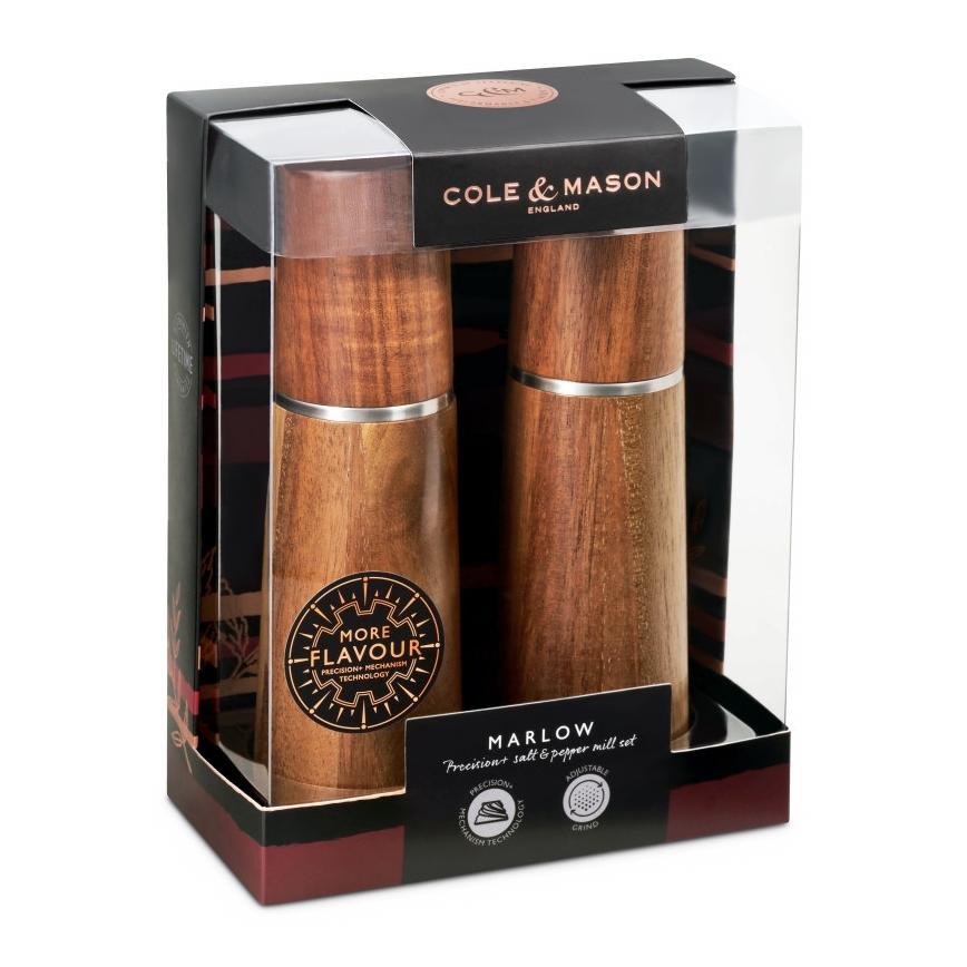 Cole&Mason - Soola- ja pipraveski komplekt MARLOW akaatsia 2 tk 18,5 cm